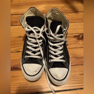 Black high top converse